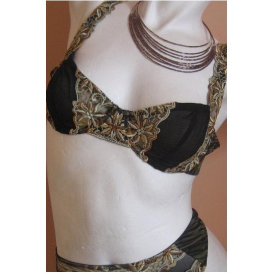 Soutien-gorge avec armatures, Noir/Beige, 90C