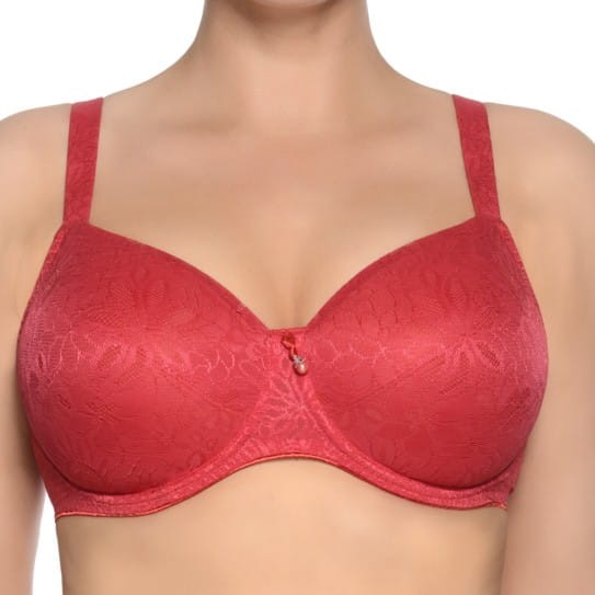 Soutien-gorge à armatures sculptant Alice rouge Ulla Dessous - Vue de face