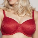 Soutien-gorge bonnets H et I avec armatures grande taille rouge Alice